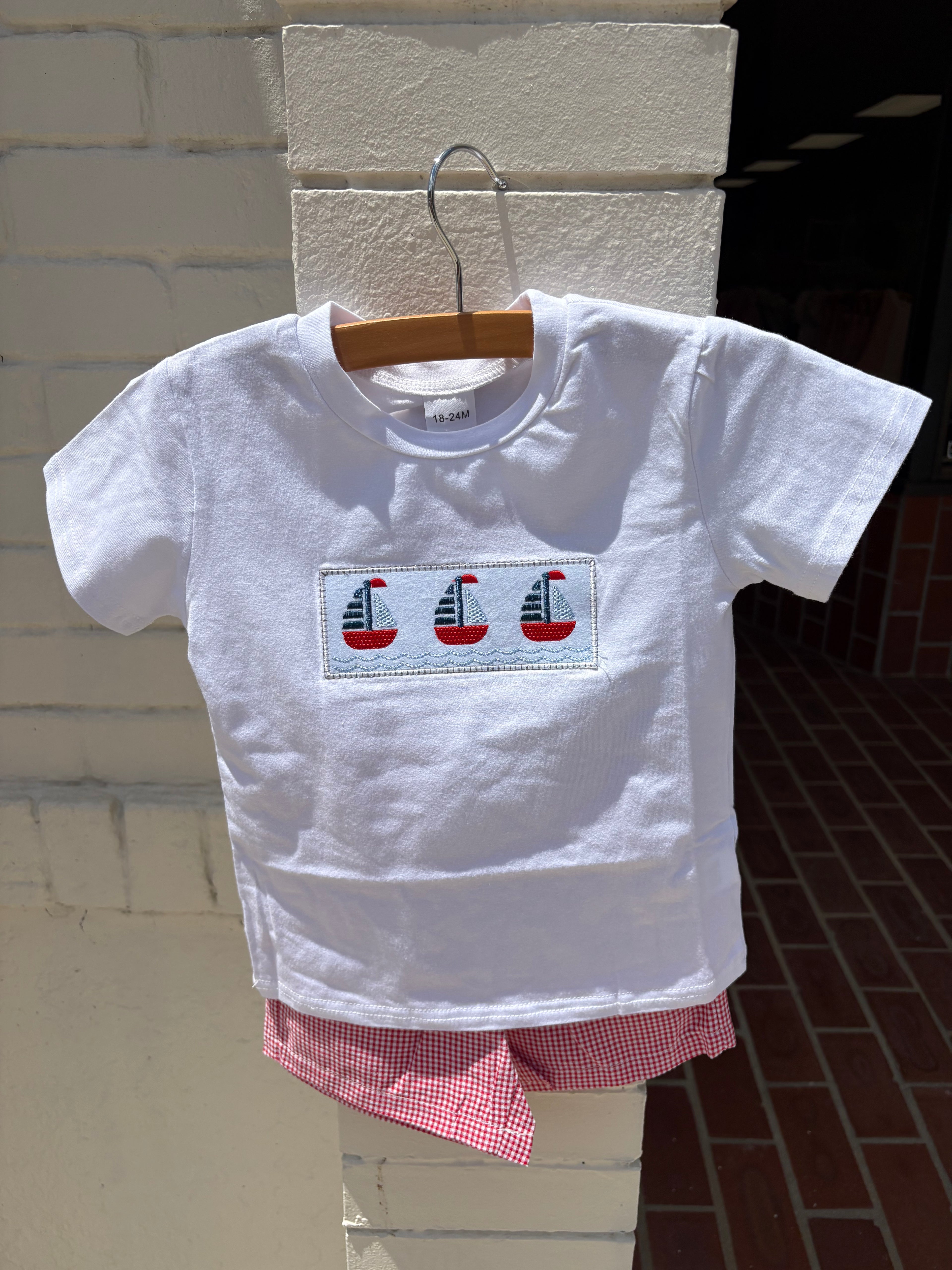 Sailboat Smocked Set