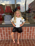 Black & Gold Bow Tee