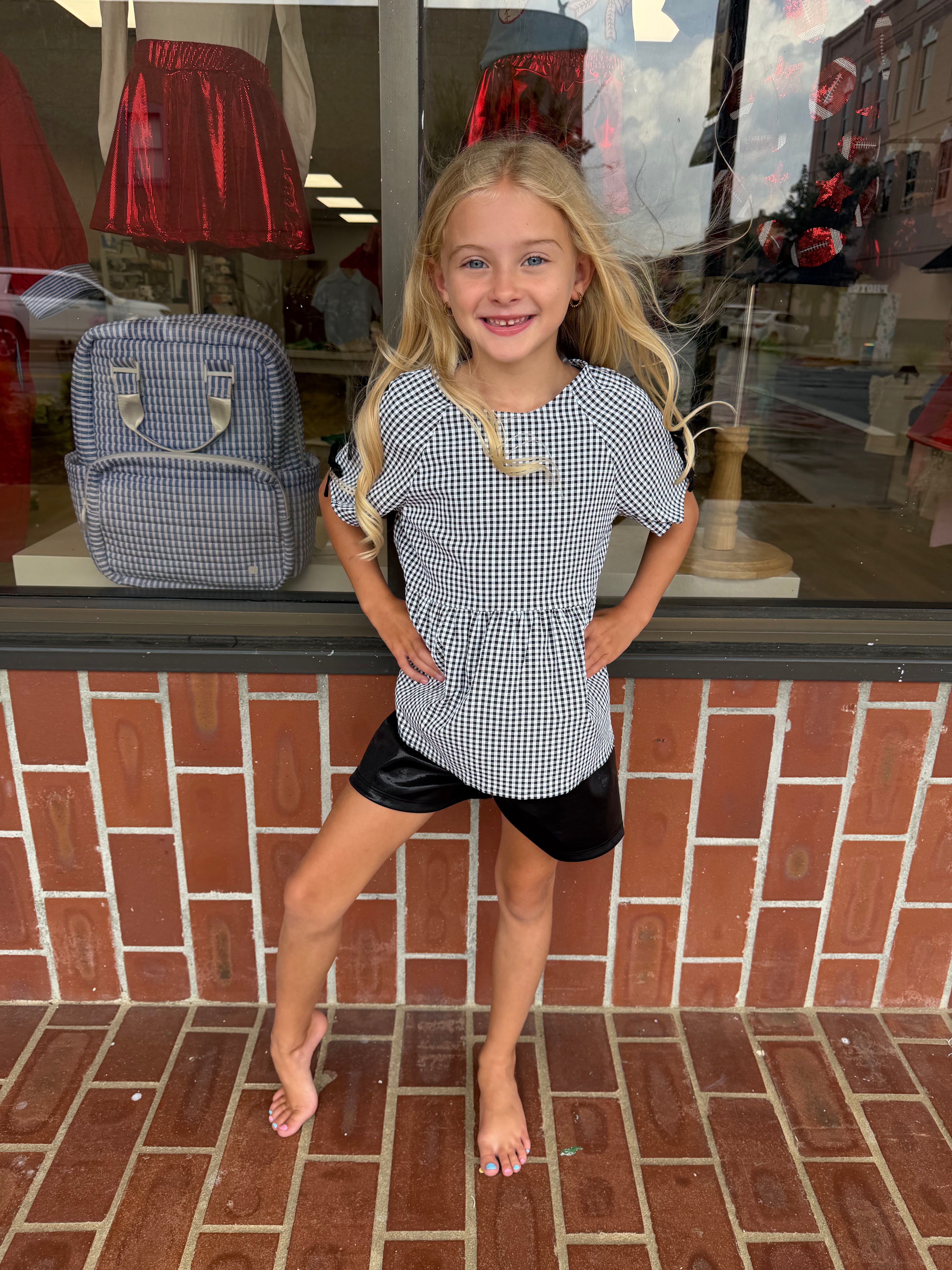 Bow Belle Gingham Top