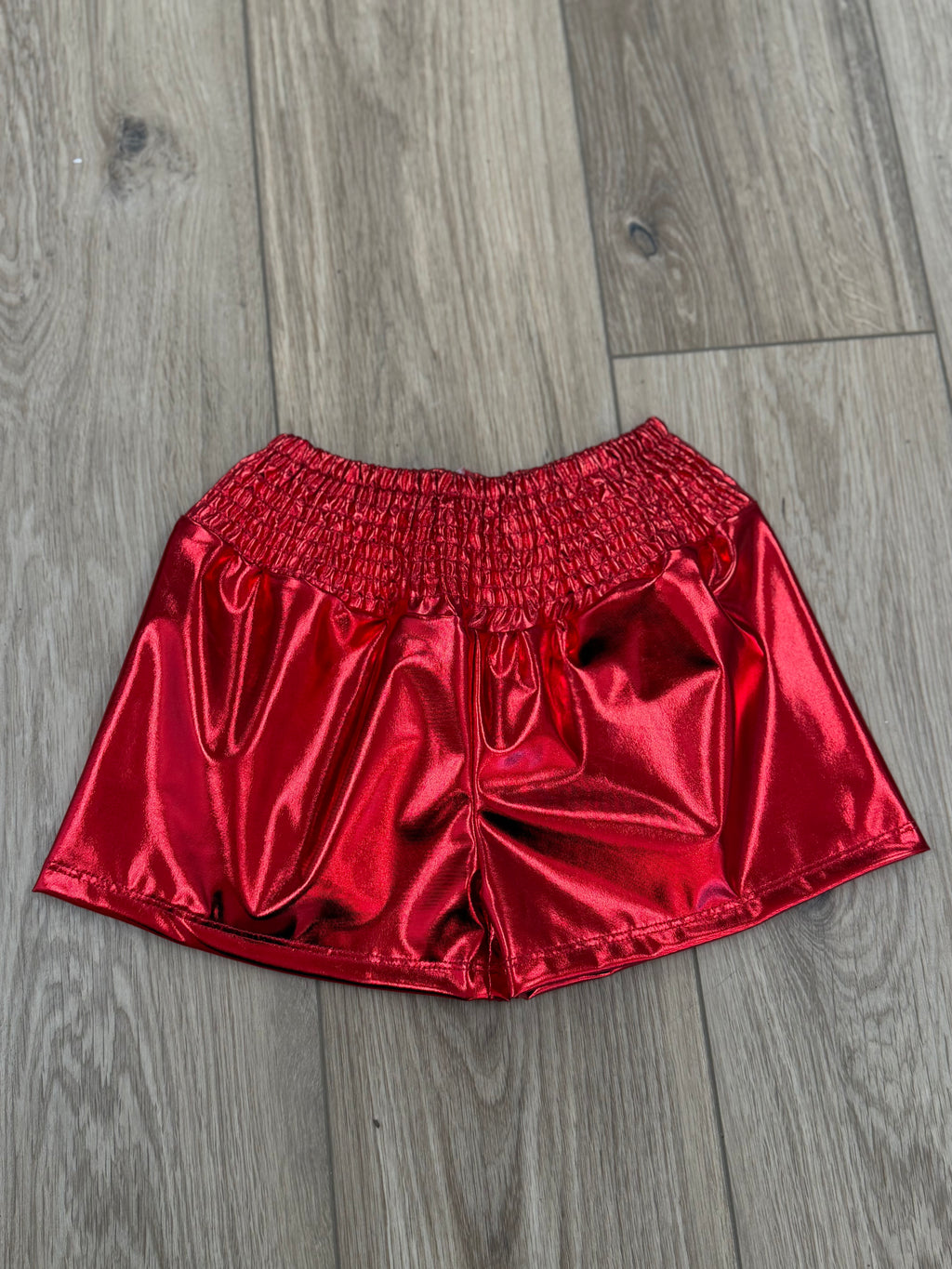 Bella Solid Red Shorts