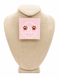 Red Paw Earrings