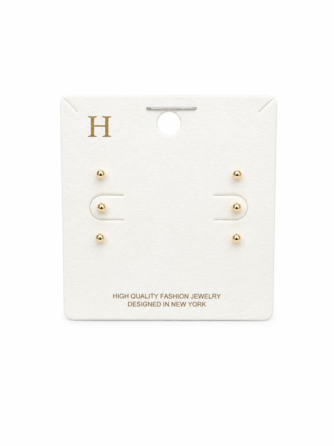 Gold Stud Set 3 Pairs