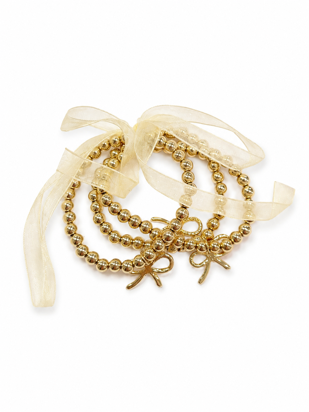 3 Row Bow Bracelet Set