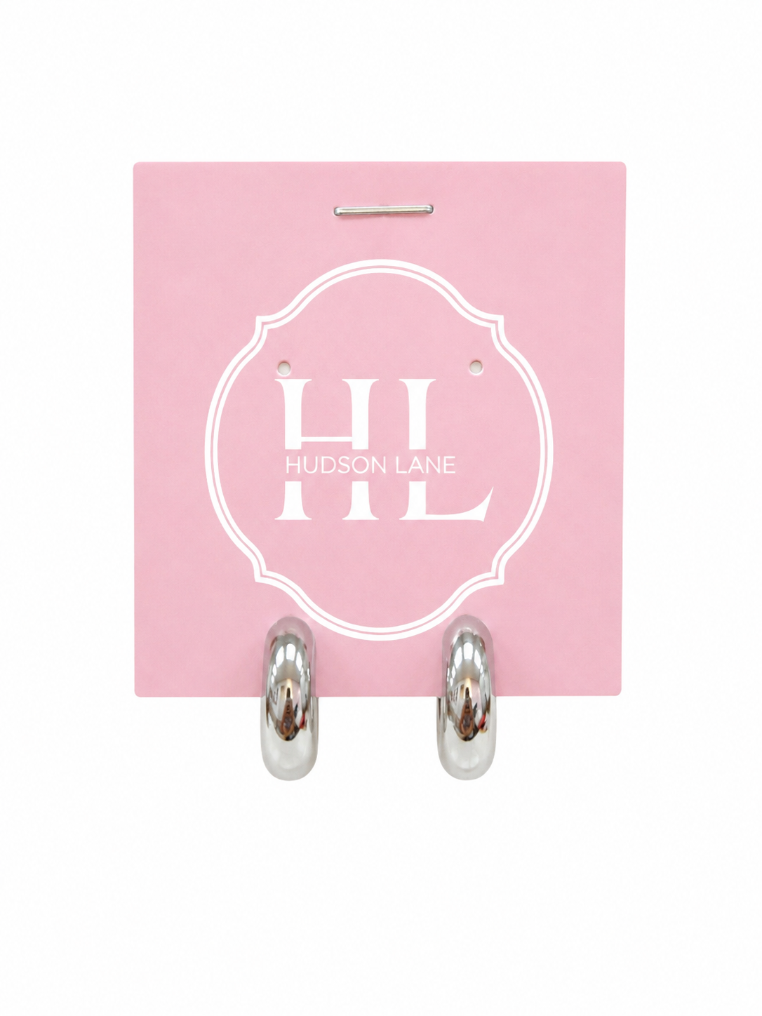 Silver Thick Hoops