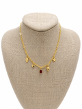 Football Gold Theme Charm Necklace