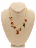 Red/Black Game-day Charm Necklace