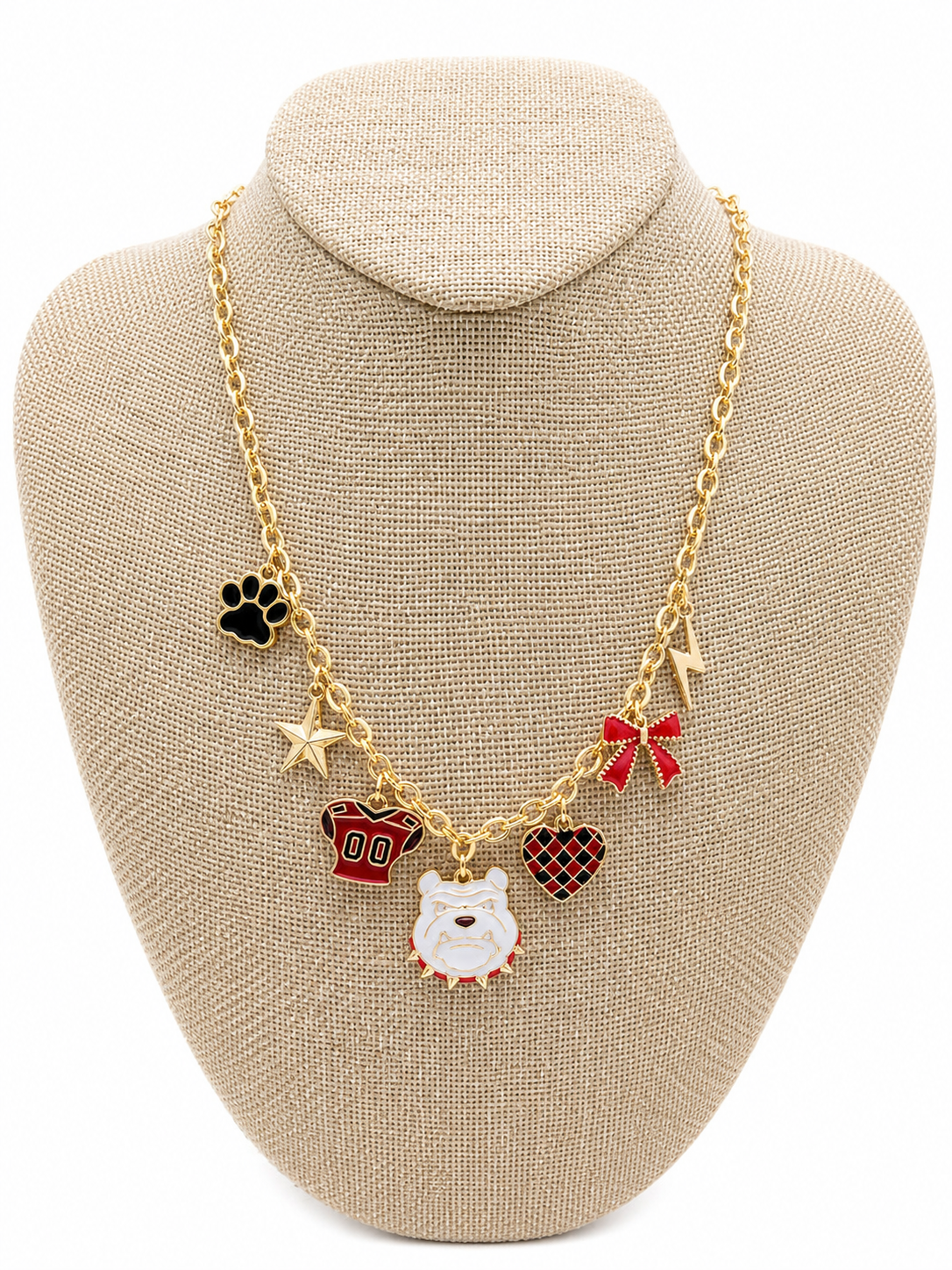Bulldog Charm Necklace