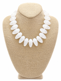 Cloud Marble Pebble Bead Necklace