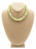 Green/Gold Disk Bead Necklace
