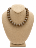 Brown/Gold Bead Necklace