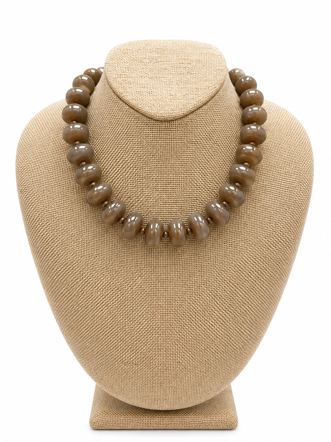 Brown/Gold Bead Necklace