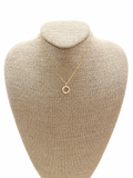 Double Ring Pendant Necklace