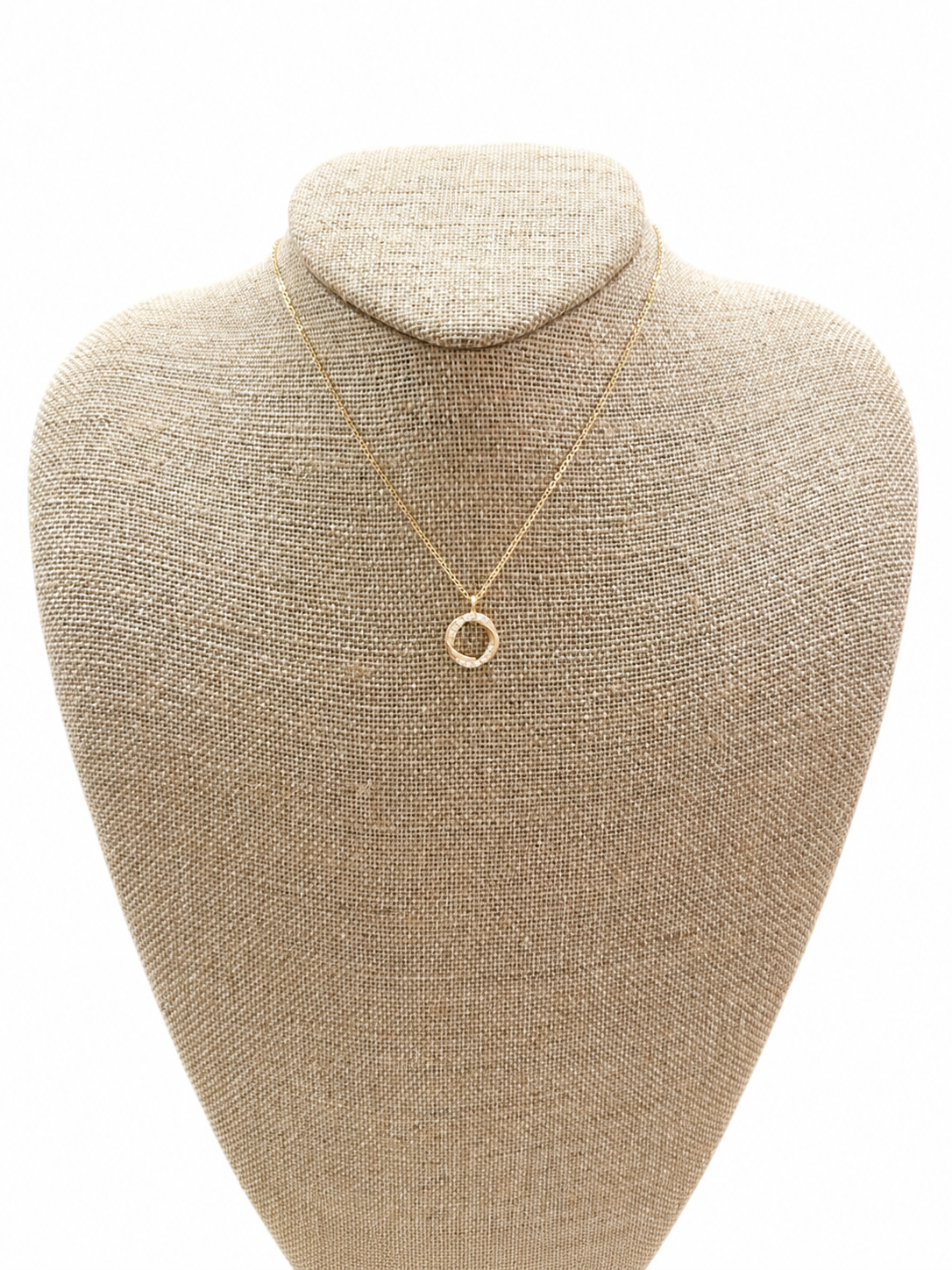 Double Ring Pendant Necklace