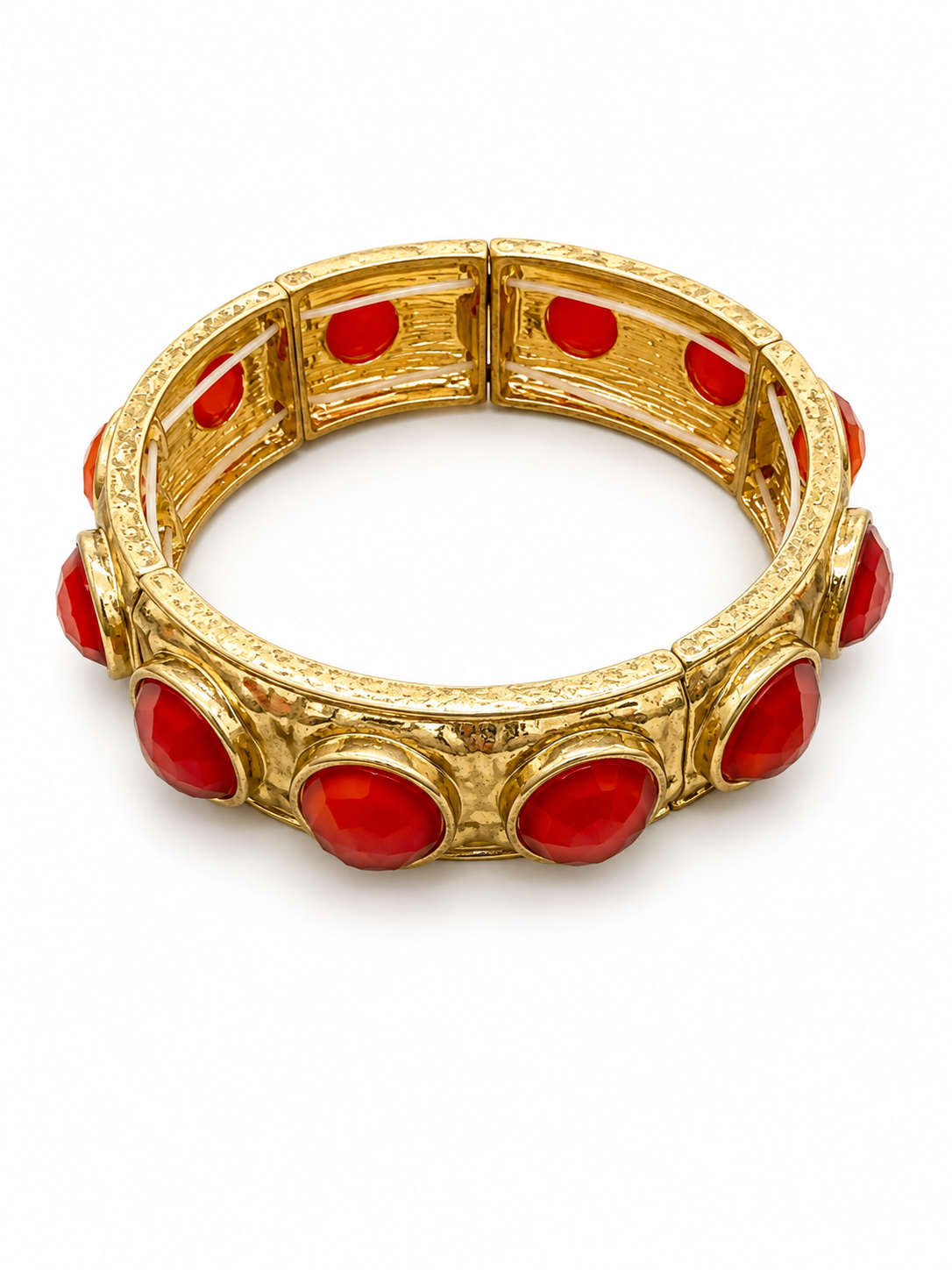 Red Round Stone Bracelet
