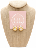 Faceted Stone Hoops