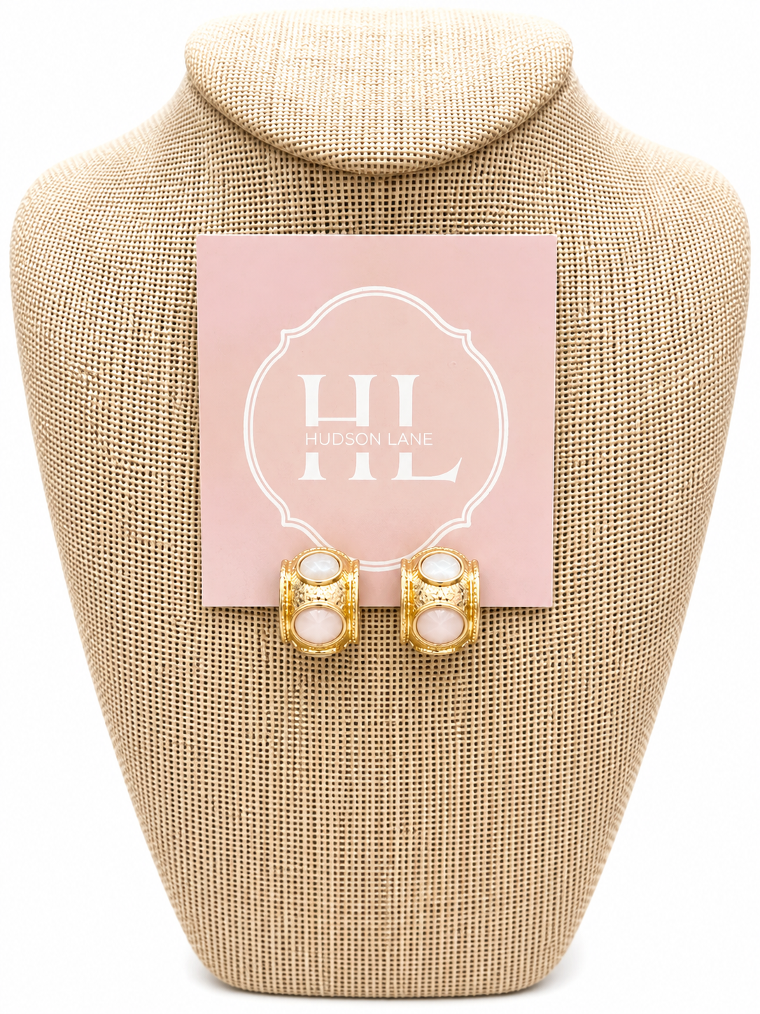 Faceted Stone Hoops