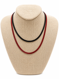 Maroon & Black Chain Necklace Set