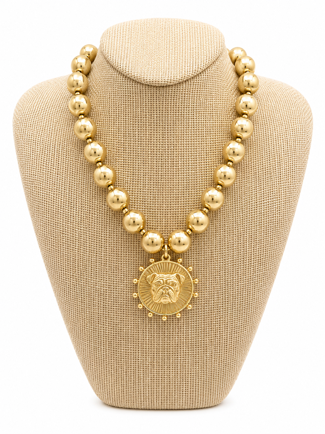 Golden Bulldog Necklace
