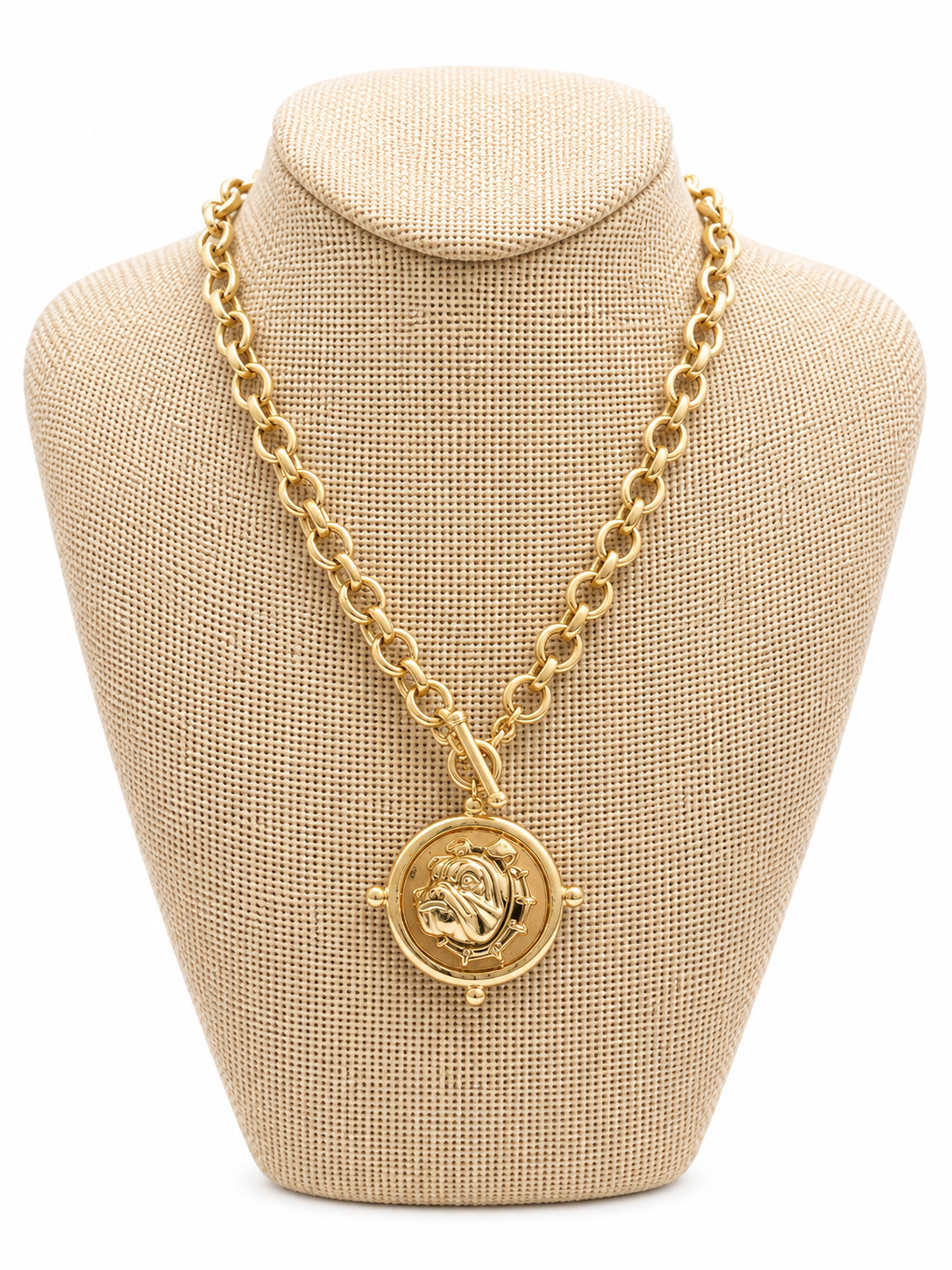Bulldog Chain Link Necklace
