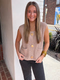 Taupe Classic Knit Top