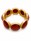 Burgundy Round Stone Bracelet