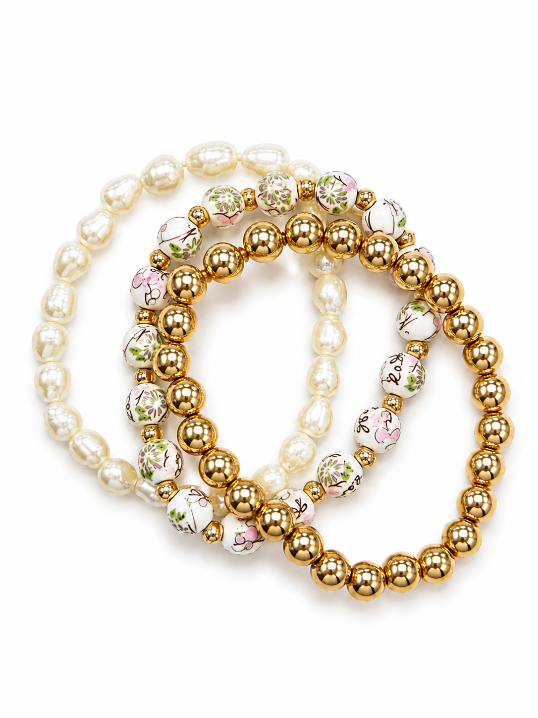 Ivory Flower Mahjong Bracelets