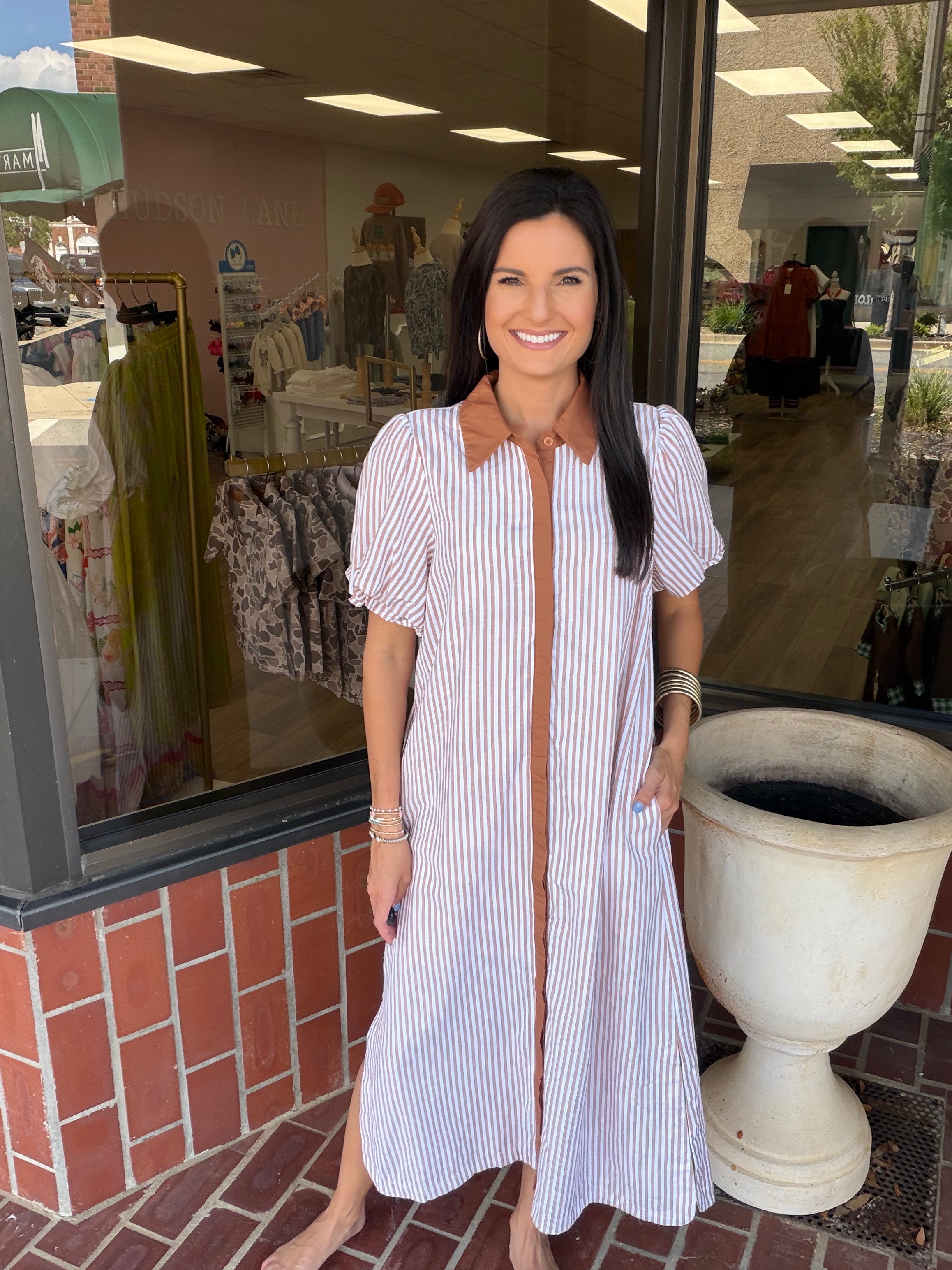 Golden Hour Coast Stripe Dress