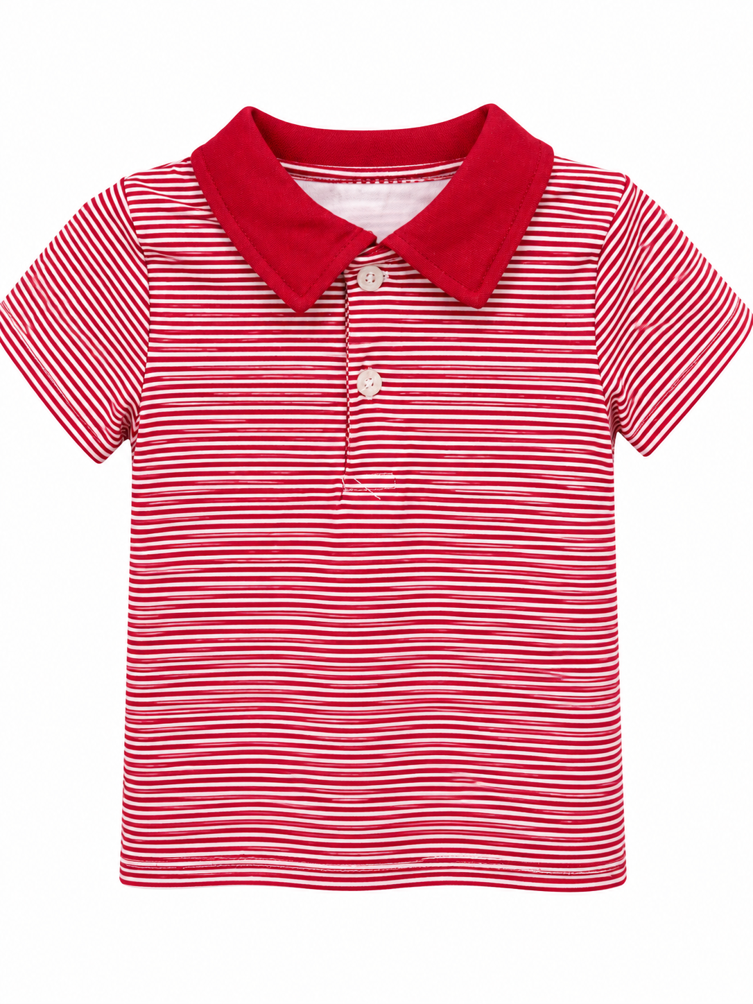 Crimson Striped Polo