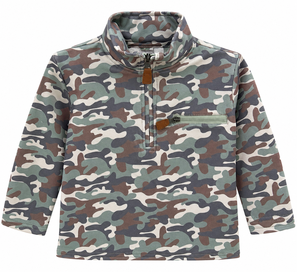 1/4 Zip Pullover - Camo
