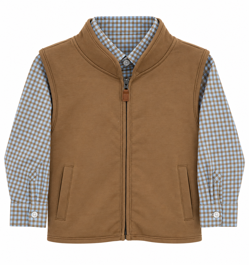 Boys Vest - Brown
