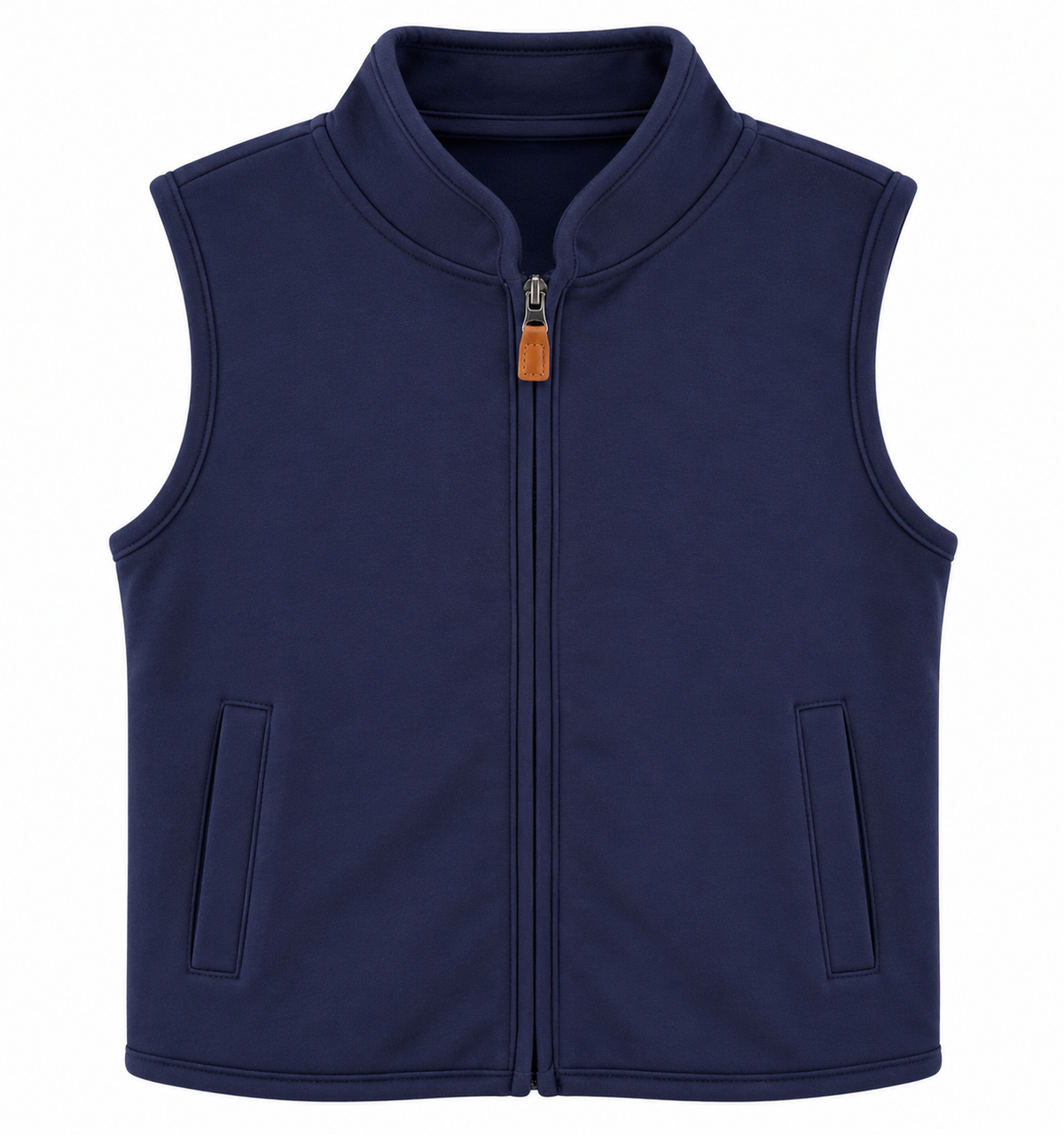 Zip Vest - Navy Blue