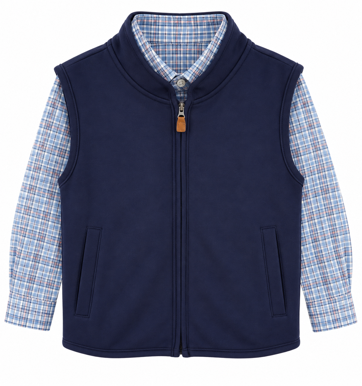 Zip Vest - Navy Blue