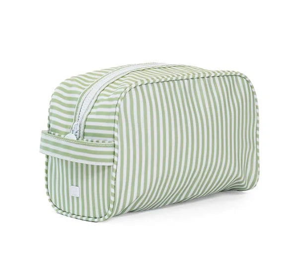 Stowaway Toiletry Bag Stripe Sage