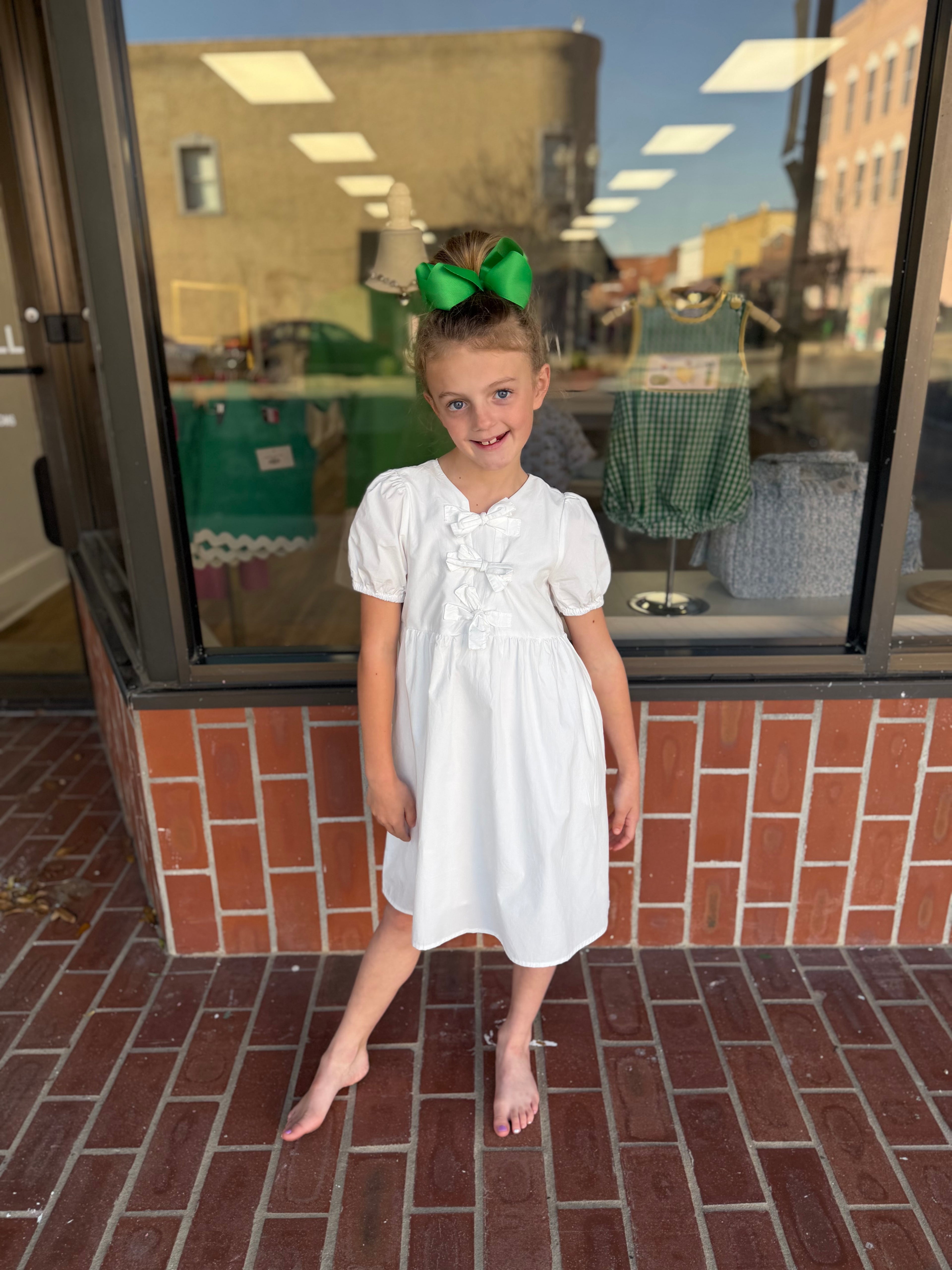 The Ivory Grace Bow Dress
