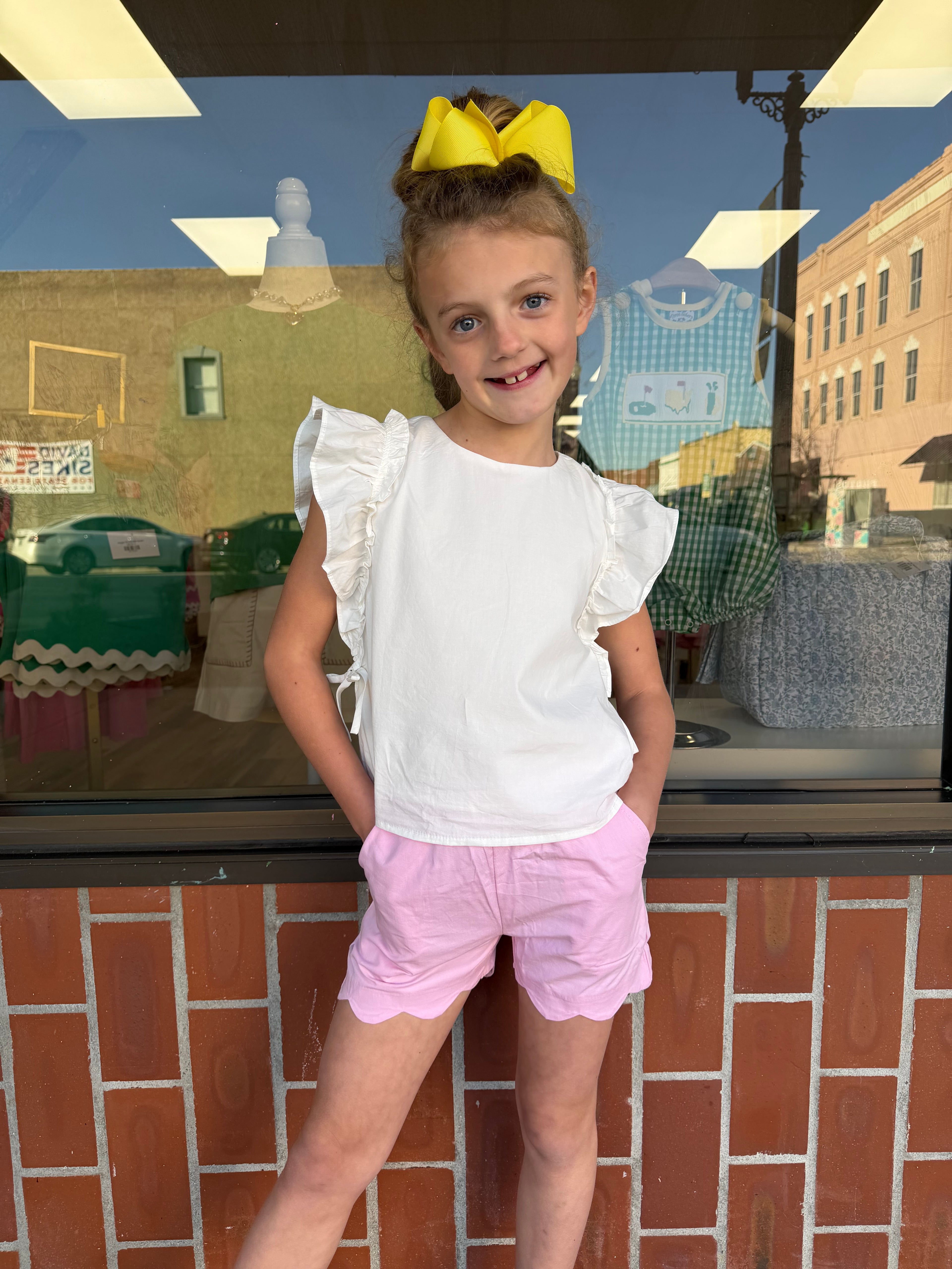 Ariel Pink Scalloped Shorts