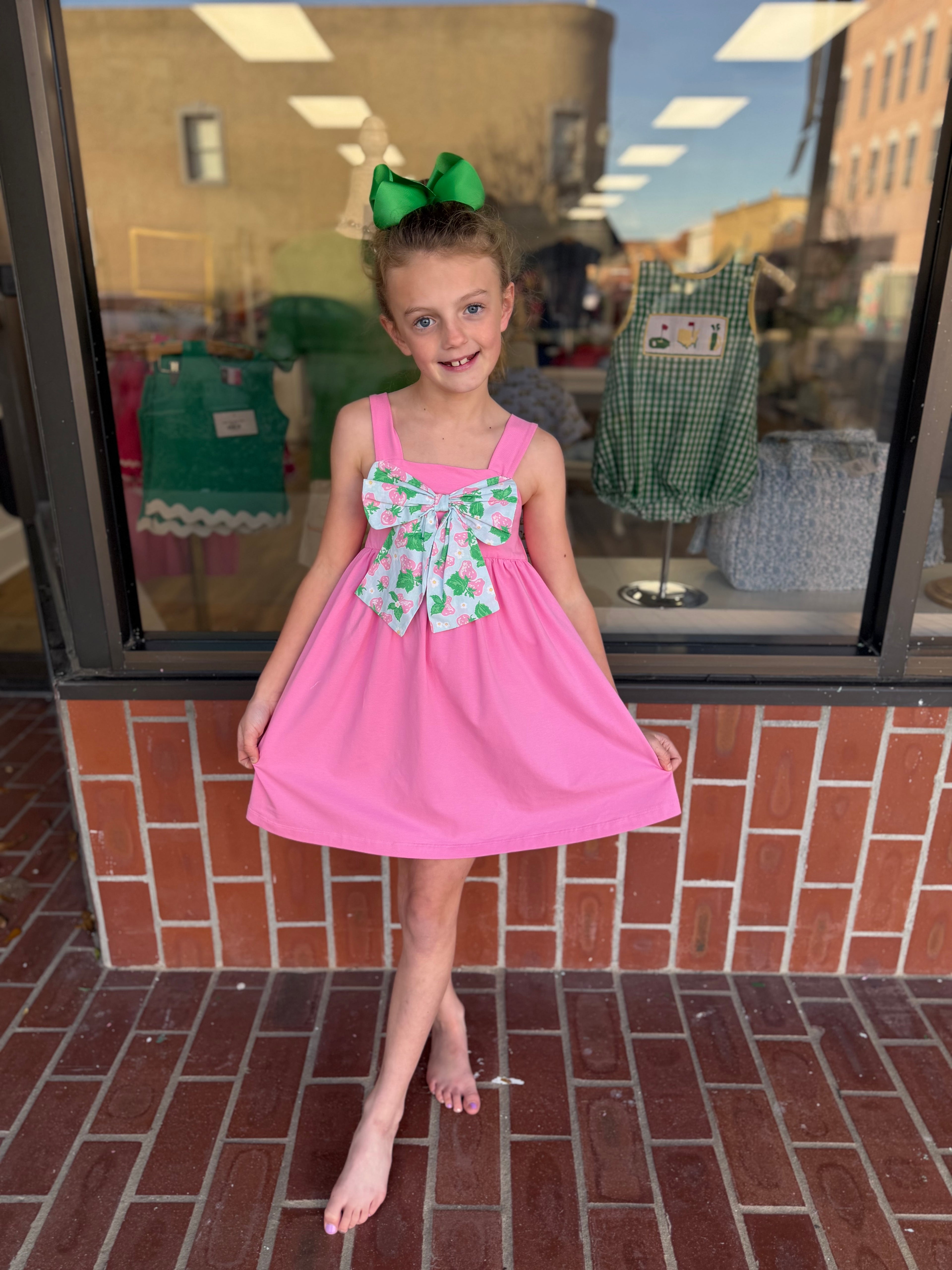 Strawberry Picking Bow Dress