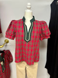 Nicoles Christmas Plaid Top