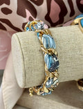 Fall Scarf Bracelet- Blue