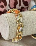 Fall Scarf Bracelet- Orange