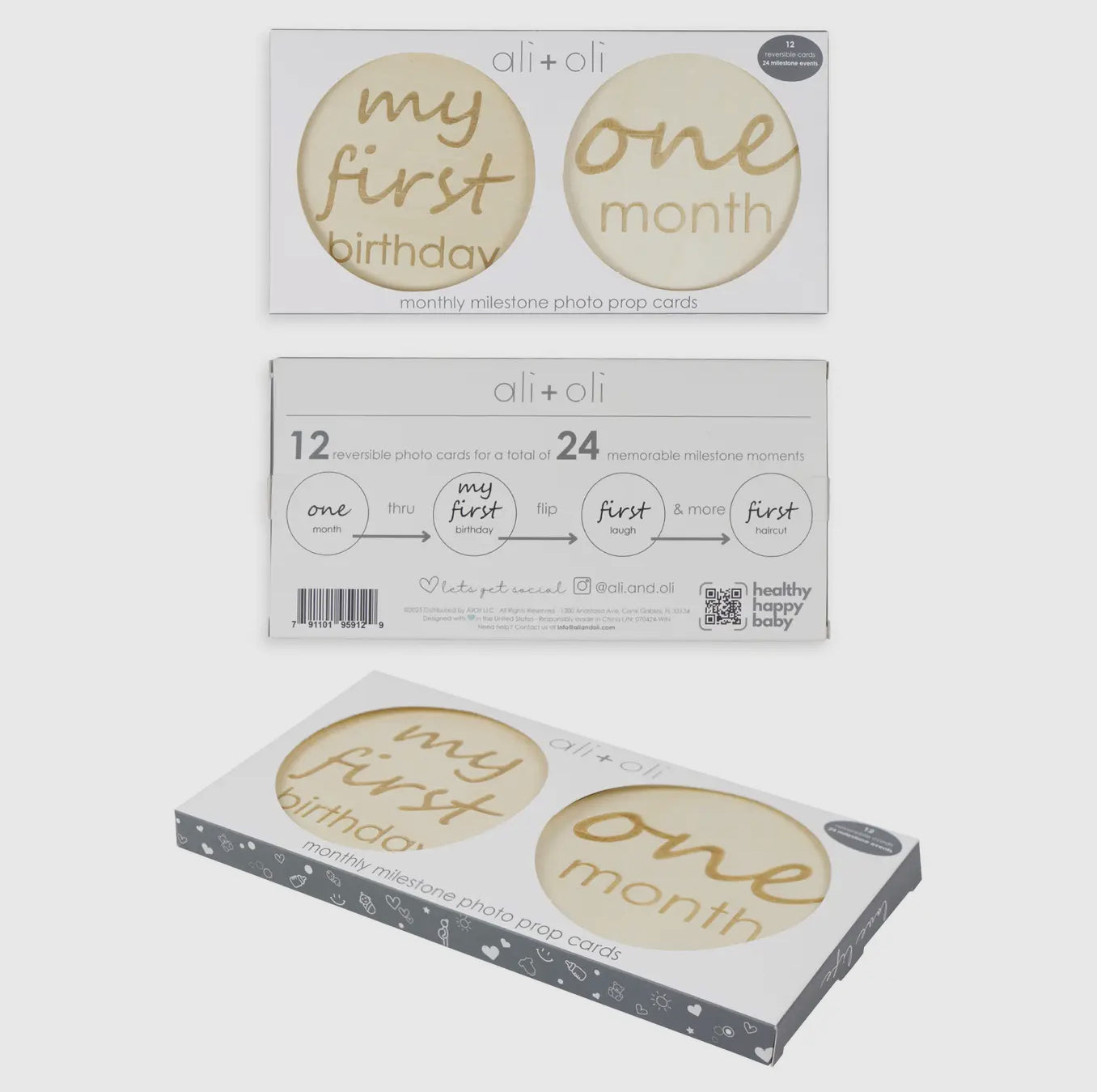 Baby Monthly Milestone Photo Prop Card