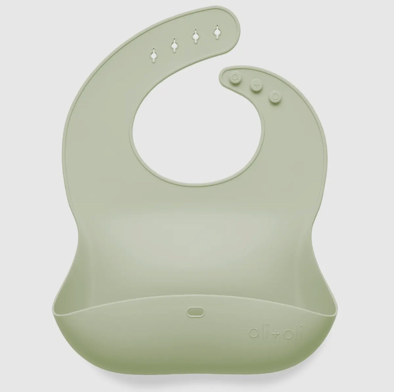 Silicone Baby Bib Roll Up- Light Sage