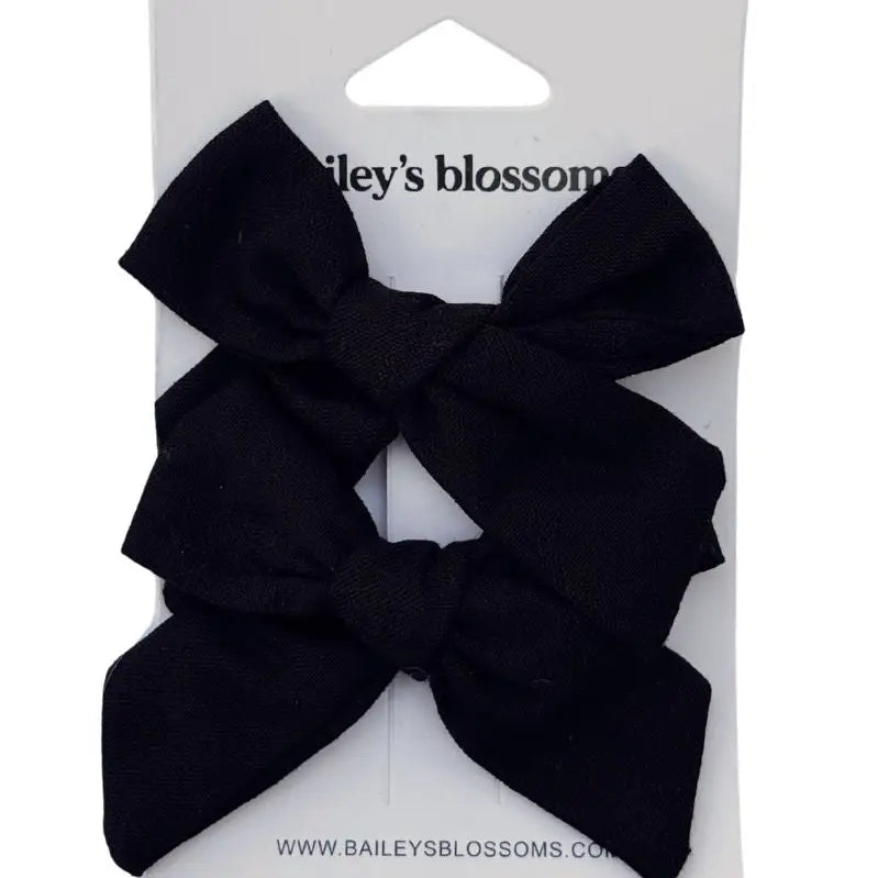 Piggie Set Bows- Black