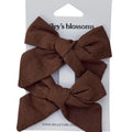 Piggie Set Bows- Chestnut