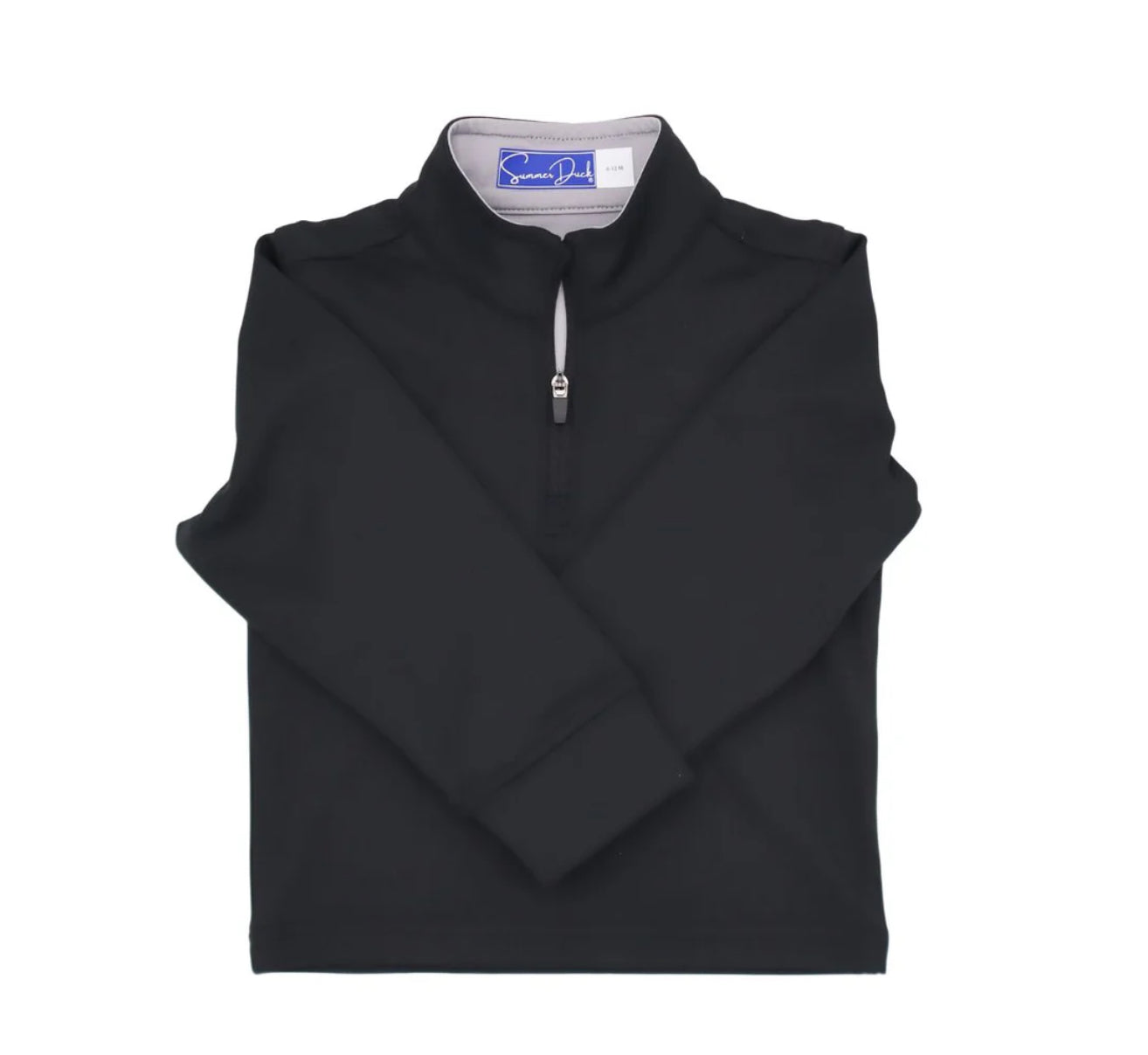 Kids Quarter Zip Performance- Black