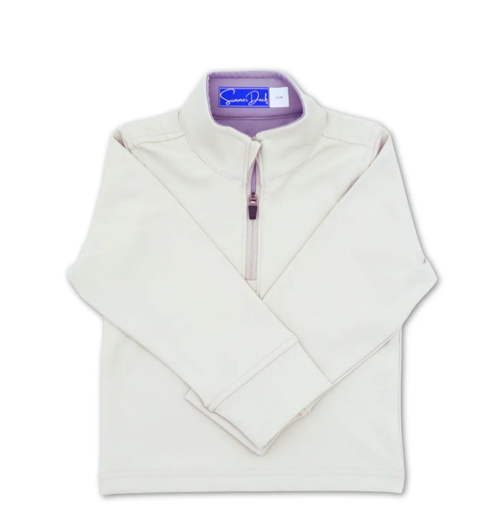 Kids Quarter Zip Performance- Grey