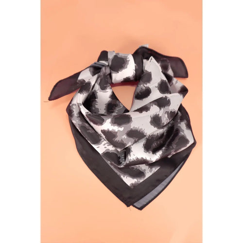 Black Leopard Print Scarf