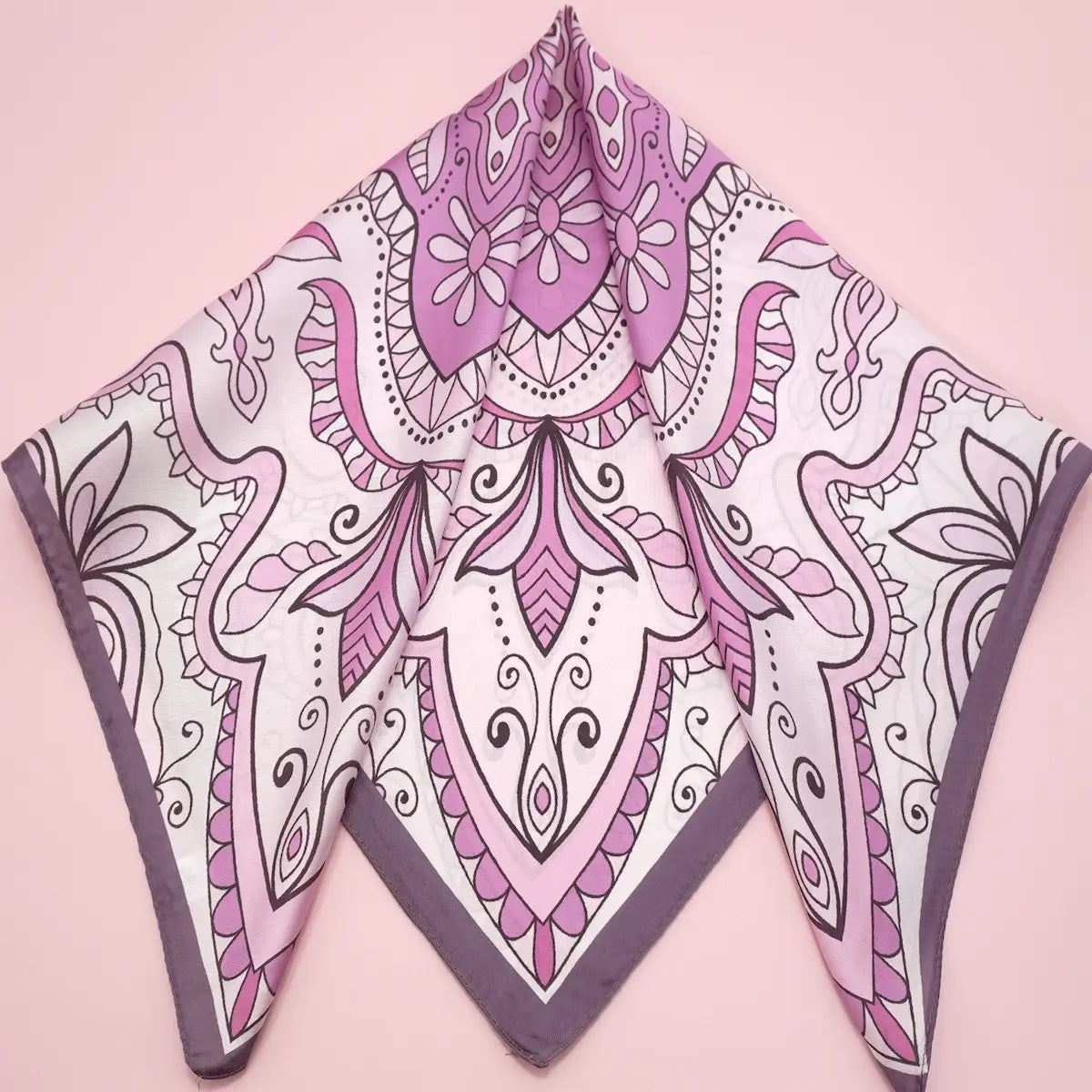Mauve Aztec Bandana Scarf