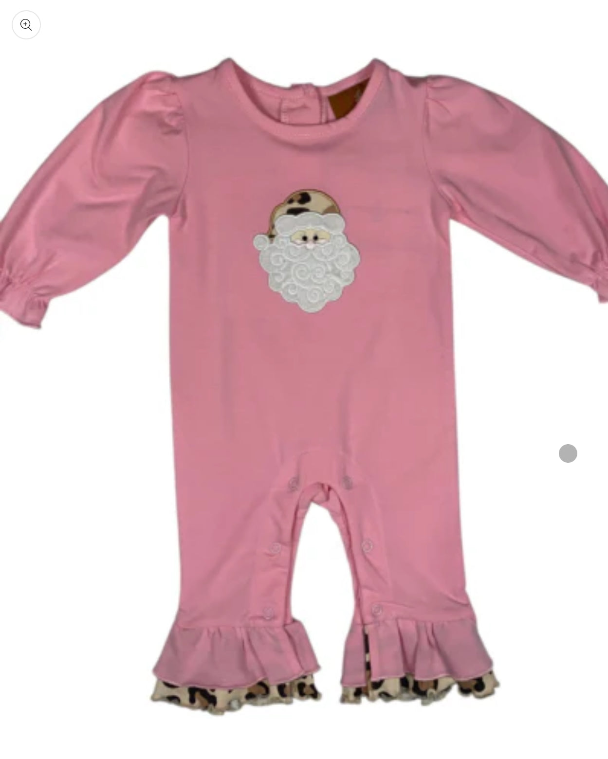 Pink Cheetah Santa Romper