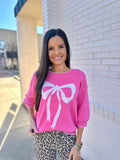 Pink Promise Bow Knit Top