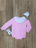 Pink Perfection Long Sleeve Corduroy Bubble